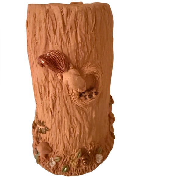 JUNE SEARS POTTERY TREE DESIGN CLAY VASE SQUIRREL MOUSE RABBIT BIRD Vintage - Picture 4 of 13